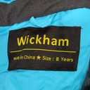 WICKHAM Girl's Waterproof Ski Jacket Winter Warm Fleece Lined Snow Windproof Jackets Removable Hood Ski Coat for Kids (Blue)Size: 8 Years