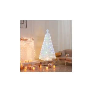 LED Snowflake Decor Pre-Lit Fiber Optic Christmas Tree - 5Ft