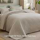 Bedsure King Quilt - Linen Bedspread King Size & Lightweight Comforter, Modern Farmhouse Coverlet with Clover Pattern, Ultra Soft All-Season Bedding, 106 x 96 Inches | Stitch-Free Quilting, Ultra Soft, Lightweight, Machine Washable, Pet-Friendly