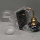 KSANA Black Gold Sconce, Modern 1-Light Wall Sconces Light with Clear Glass Shade and Electroplated Brass Finish for Bathroom, Kitchen, Bedroom and Stairway, 5" L x 6.3" W x 12.2" H
