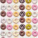 Suzile Large Donut Wall Display Stand for Party 42 Donuts Board Wood Wall Display Holder Reusable Doughnut Stand Board Food Buffet for Bridal Shower Birthday Wedding Decor(White)