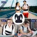 Posture Corrector for Kids Adjustable Back Straighter with Shoulder Pads Upper Back Posture Brace for Teenagers to Provide Spinal Support Improve Posture and Prevent Slouching (Small, waist size 15.7-23.6in)