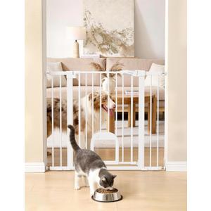 Babelio 36" Tall Pet Gate with Cat Door, CatPrivilege III, 29-43"
