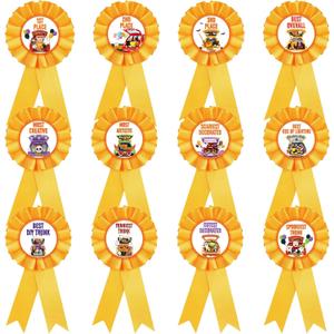 Tigeen 12 Pcs Halloween Award Ribbons Costume Contest Pumpkin Carving Trunk or Treat Prize Ribbon for Party Favors Office Classroom Decorations Winner Recognition(Trunk or Treat)