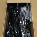45Pcs Plastic Serving Utensils Set Black Disposable Serving Spoons Tongs Forks for Serving Food Heavy Duty Large Serving Utensils Supplies for Parties Buffet Restaurant Dinner