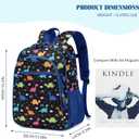 Kids Backpack for Kindergarten Preschool Boys Backpack Kids School Bags Child Lightweight Elementary School Bookbags Cute Gifts Dinosaur Blue Black