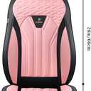 FLORICH Leather Seat Covers, Car Seat Covers Full Set, Car Seat Protectors 5 Seats, Pink Driver Seat Covers Fit for Most Cars Trucks SUV