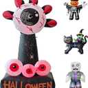 LANGXUN 8ft Hell's Eye Spooky 2025 Halloween Inflatable Decorations - Eyeball & Claws Yard Prop with LED Effect for Indoor Outdoor Lawn, Garden, Patio Cute Skeleton Ghost Holiday Party Decor
