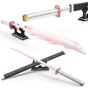 706pcs,39inch Demon Slayer Sword Building Sets for Kids,Tsuyuri Kanao Sword Buildings Toys with Scabbard and Stand,Demon Slayer Katana Collectible Building Blocks Anime Gift for Adult & Girls 8-14