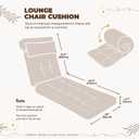 2 Pack 76 x 22 x 4.7" Waterproof Chaise Lounge Chair Cushion Outdoor 9#