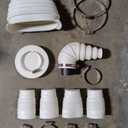 900W Macerator Pump, Macerating Toilet System with 2 Outlets/5 Inlets, Sewage Pump for Basement, Sink, Toilet, Laundry, Kitchen