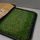 Ottomanson Artificial Grass Puppy Potty Training Pad with Tray, 15" x 30" Reusable Pee Pad for Small Pets and Dogs