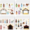 Marspark 72 Sheets Nativity Christmas Stickers Religious Christian Jesus Birth Make a Nativity Scene for Christmas Party Education Gift Supplies Crafts Favor Holiday