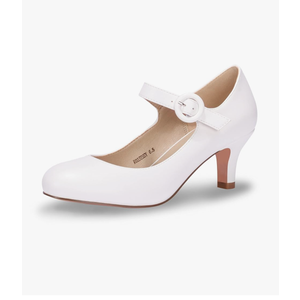 IDIFU Women's Jessy Dress Mary Jane Shoes Low Kitten Heels Closed Round Toe Office Work Wedding Pumps 7