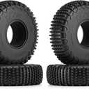 INJORA 1.9" XHX Pin Tires - S5 122 * 36mm Wheel Tires for SCX10 TRX4 1/10 RC Crawler Car Upgrade