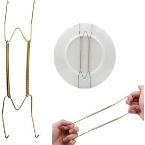 6 Inch Plate Hangers for Walls Plate Dish Hangers Stainless Steel Decorative Invisible Plate Hangers Holder, Wall Hooks Home Decor