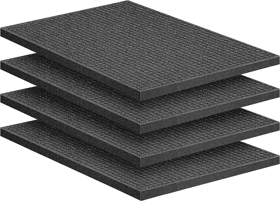 Sfcddtlg 4 Pcs Pick Apart Foam Inserts- 16 x 12 x 1 Inch Pick and Pluck Foam Sheets- Pluck Pre Cubed Foam Pads for Toolbox Game Box Cases Camera Storage Drawer