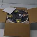 IBUYKE 13 Inch Foot Stool Ottoman with Storage, Round Small Foot Rest with Padded Seat and Wood Legs, PU Faux Leather Mini Footstool for Living Room Couch Bedroom Entryway, Beige WBD023W