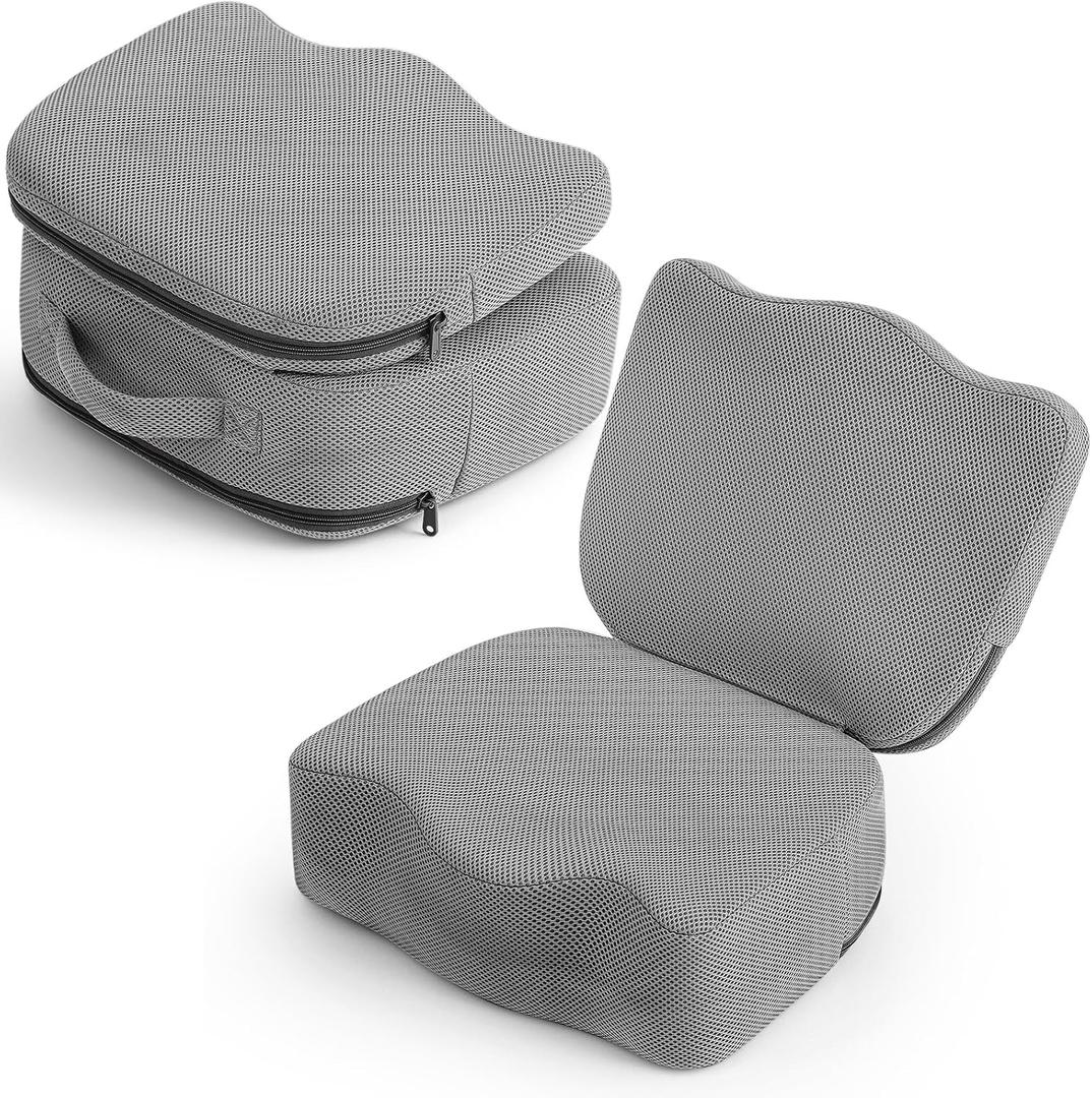 Yerliker 1 Pcs Foldable Hot Tub Booster Seat for Adults Adjustable 2 Heights up to 6.3", Weighted Booster Seat 3D Air Mesh Hot Tub Accessories Quick Dry Micro Dot Non Slip for Spa Bathtub Pool (Gray)