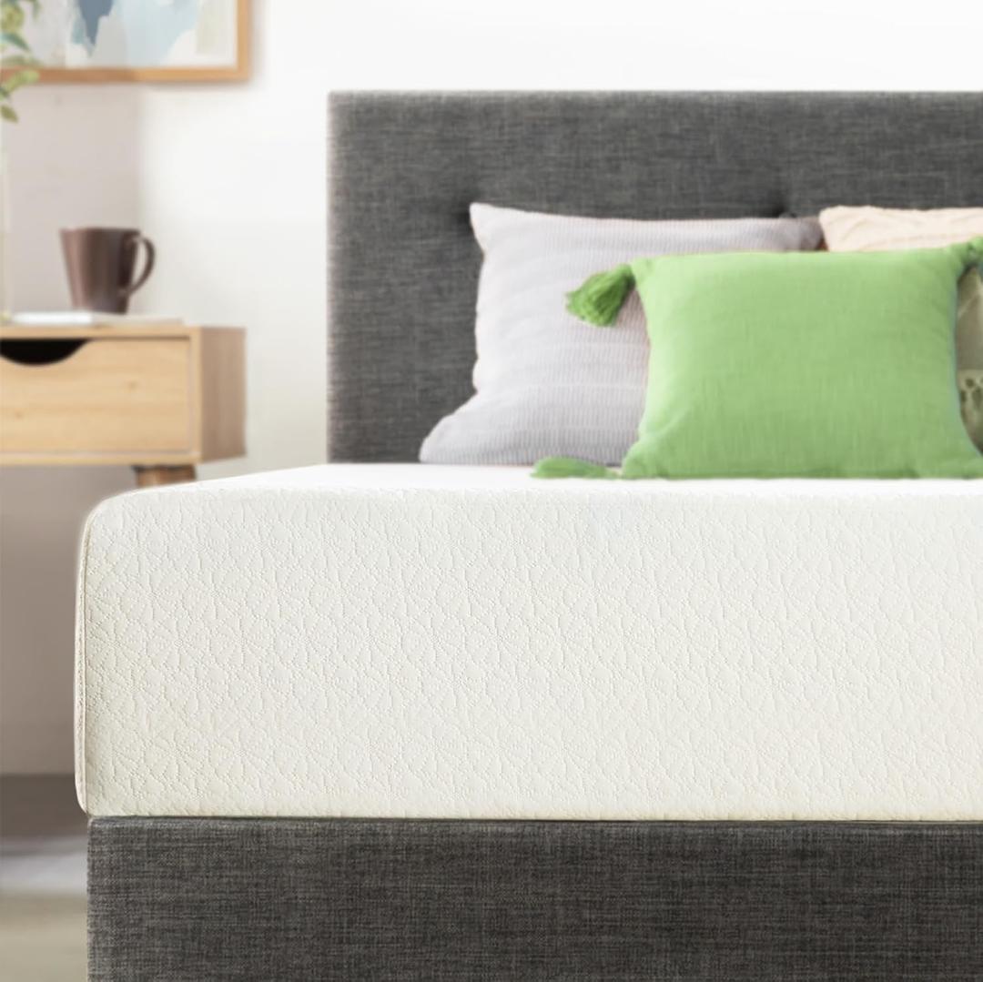 Best Price Mattress 8 Inch Full Mattress Bed-In-A-Box, Green Tea Memory Foam , White