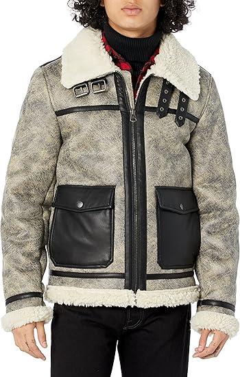 Levi's Men's Faux Shearling Rancher Aviator Jacket (Tundra), XL