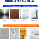 6PCS No Drill Curtain Rod Brackets Self Adhesive Curtain Rod Holder Curtain No Drilling Rod Hooks Nail Free Adjustable Curtain Rod Holders Curtain Hangers for Bathroom Kitchen Renter Gold