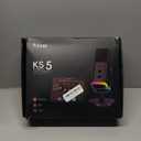 FIFINE Gaming Equipment Bundle, Dynamic XLR/USB Gaming Microphone Set with Streaming Audio Mixer for Podcast Recording Video Vocal, RGB Gamer Set with Volume Fader/XLR Interface for PC-AmpliGame KS5 (Black)