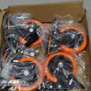 4 Inch Caster Wheels, Casters Set of 4, Heavy Duty Casters with Brake 2200 Lbs, Locking Industrial Swivel Top Plate Casters Wheels for Furniture and Workbench Cart (Two Hardware Kits Include)