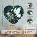 2 x Fairy Christmas Ornaments 2025 - Fairy Gifts for Women, Xmas Gifts for Friends Family as Fairy Decor, Ceramic Angel Ornaments for Christmas Tree Decorations, Gift Exchange Ideas