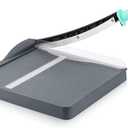 Paper Cutter, Paper Trimmer with Safety Guard, 12" Cut Length Paper Slicer with 16 Sheet Capacity Paper Cutting Board,Guillotine Paper Cutters and Trimmers for Cardstock Cardboard Vinyl (Gray)