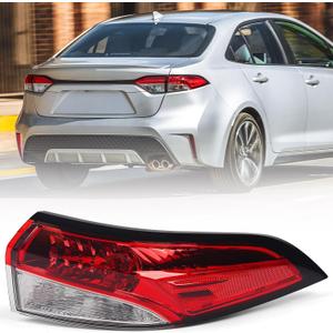 Huray Outer Tail Light Assembly for Toyota Corolla 2020-2025 Tail Lamp Replacement 8156112D10 Passenger Side (Right)