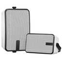 MWAU Outdoor Bluetooth Speakers 400w for Garage, Patio, Porch, Gazebo, Soffit, Entertainment Room. Wall Mount Speaker, Wireless Sync Up to 100 Speakers, IPX5 Waterproof (2 Pcs)