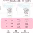 insular Baby Swaddle Wrap, Swaddle Blanket for Newborn and Infant, Adjustable Swaddling Set for Boy and Girl, Soft Cotton Baby Sleep Sack 3 Pack, Floral, Small(0-3 Month)