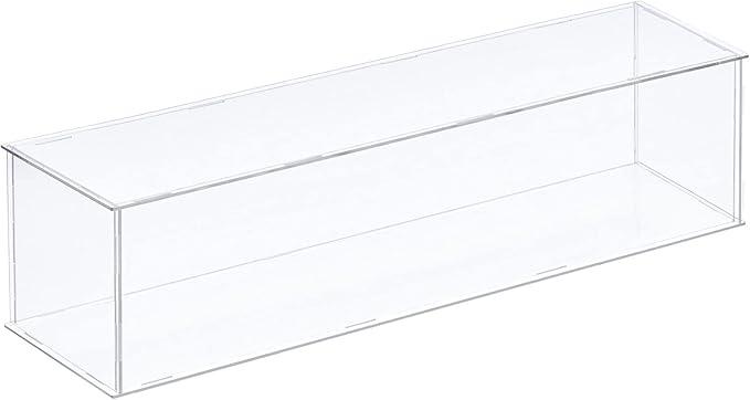 MECCANIXITY Acrylic Display Case Plastic Box Clear Assemble Dustproof Showcase 16x4.3x4.1 Inch for Collectibles Items