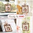 Birthday Gifts for Mom from Daughter Son 4 x 3in Mom Picture Frame Ornament with Puzzle Slot, Wooden Photo Holder for Car Hanging Mothers Day Ideas for Moms, Bonus, Mother-in-Law
