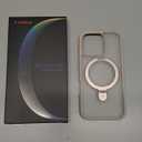 TORRAS Desert Titanium for iPhone 16 Pro Case Magnetic Stand, [Compatible with MagSafe][Flexible Stable Stand] Mil-Grade Protection Translucent Slim Anti-Scratch Ring Kickstand, Rose Gold 6.3", Ostand