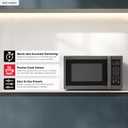 SHARP Countertop Microwave Oven with Removable 12.4" Carousel Turntable, 1.4 Cubic Feet, 1100 Watt, Black Stainless Steel