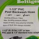 Boltigen 1-1/2'' Pool Backwash Hose, 100 Feet Heavy Duty PVC Pool Drain Hose with Clamps, Lay Flat Water Discharge Filter Pump Hose for Swimming pools, High Pressure Pool Pump Hose
