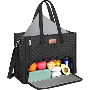 INSMEER Lunch Tote Bag for Women, Work Tote Bag with Lunch Compartment & 15.6 Inch Laptop Bag, 22L Insulated Lunch Box with Leakproof for Office, Business, Travel, Nurse