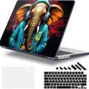 Case for MacBook Pro 14 Inch (2025-2021 Release), Models M5 A3434 A3112 M4 A3112 A3401 A3185 M3 A2918 A2992 M2 A2779 M1 A2442, Plastic Hard Shell Case with Keyboard Cover, Elephant Hoodie
