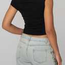 Off Shoulder Tops for Women Spring Going Out Crop Tank Tops Sexy Sleeveless Shirts (Black)