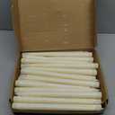 Funtery 48 Pcs Flameless LED Taper Candles 11 Inch Battery Operated Flickering Candles Bulk for Christmas Church Wedding Party (Ivory,Classic Style)