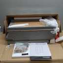 VASAGLE Floor Storage Cabinet, Freestanding Storage Unit with 4 Doors, Adjustable Shelves, 11.8 x 23.6 x 43.3 Inches, for Entryway, Bathroom, White UBBC552P31