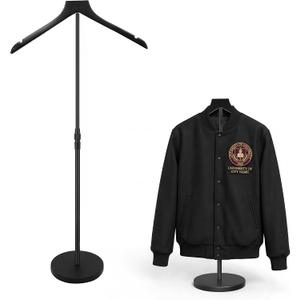 GraduatePro Graduation Cap and Gown Hanger Display Stand for Graduation Hoodie, Jacket, Gown, 18-34 Inch Height Adjustable Floor Garment Rack for Graduation Party Decoration