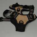 rabbitgoo Dog Harness No Pull with 2 Leash Clips, Adjustable Soft Padded, Reflective Oxford No Choke Pet Vest with Easy Control Handle for Medium Sized Dogs, Beige, Medium