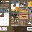 Buck Hunting Calendar 2026 Monthly Wall Hunting Gifts for Hunters Men Calender 12 Month | American Made In The USA
