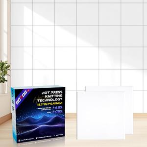 15 Pack Large Soundproof Wall Panels, 15.7 x 15.7 x 0.4 in Sound Proof Foam Panels for Walls, Cork Boards Alternative, Thicker 0.4in, Acoustic Panels, Sound Dampening Panels white