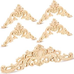 Yalikop 3 Pieces Wood Appliques and Onlays Wood Appliques for Furniture Decorative Wooden DIY Carved Onlay for Bed Door Cabinet Wardrobe Furniture Decoration(Large Size) Yalikop 3 Pieces Wood Appliques and Onlays Wood Appliques for Furniture Decorative Wooden DIY Carved Onlay for Bed Door Cabinet Wardrobe Furniture Decoration(Large Size)