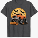 Halloween Shirts for Kids Boys Monster Truck Pumpkins T-Shirt Small