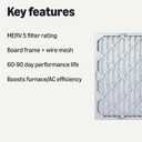 Amazon Basics MERV 5 AC Furnace Air Filter, 16x25x1 inches, 6-Pack (Actual size: 15.75" x 24.75" x 0.75")
